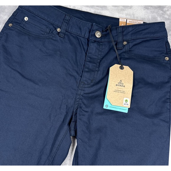 Prana Denim - PRANA Kayla High Rise Jean Women 4 RG Indie Blue Stretch Organic Denim NWT